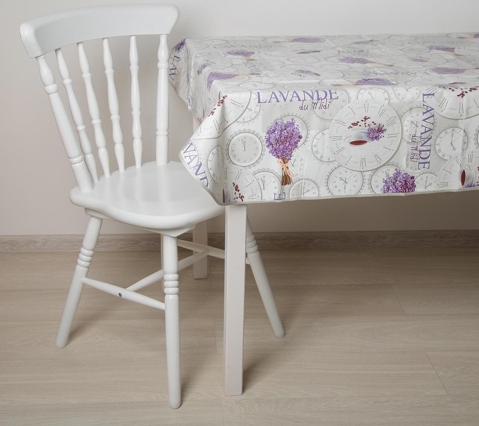 Скатерть на нетканой основе многоразовая с бейкой «Лаванда», 135×110 см, цвет серый