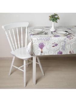 Скатерть на нетканой основе многоразовая с бейкой «Лаванда», 135×110 см, цвет серый