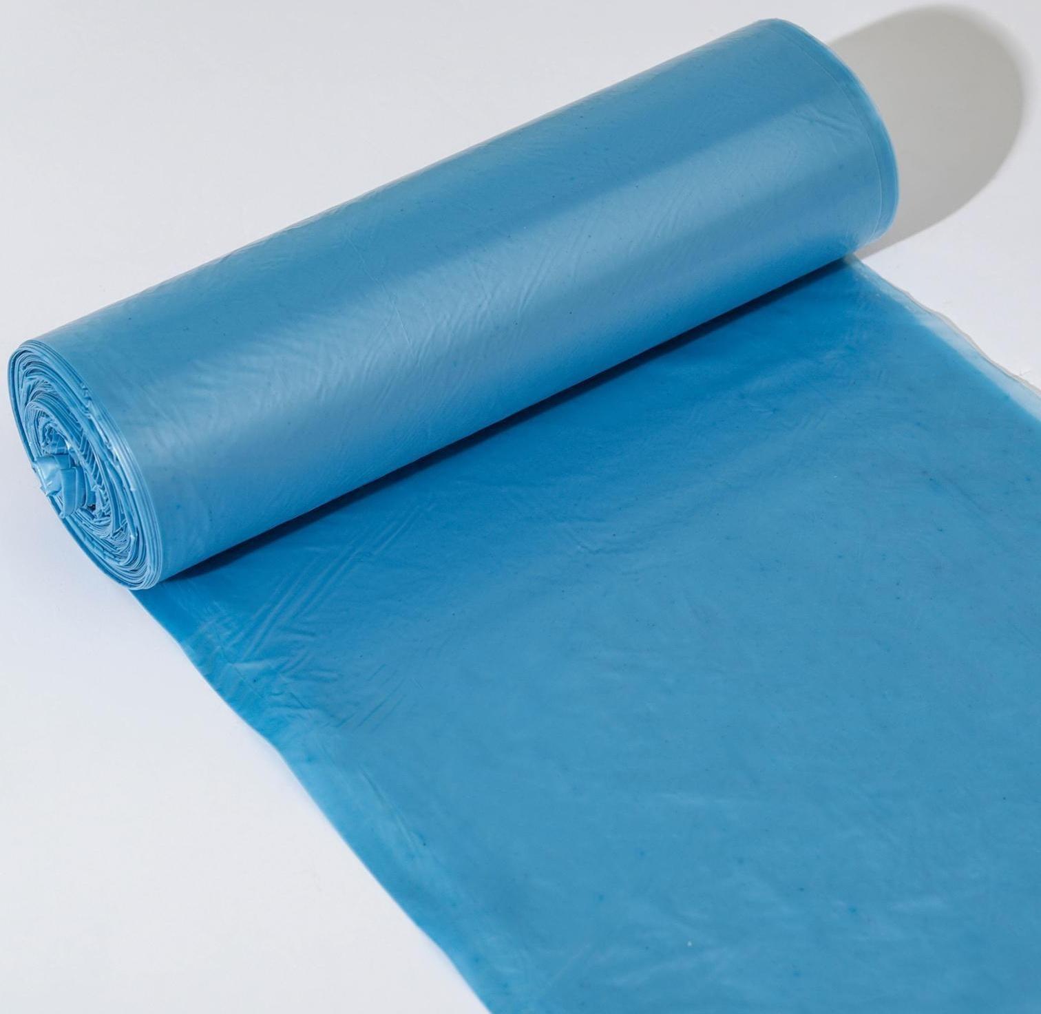 Мешки для мусора Доляна «Люкс», 120 л, 70×110 см, 20 мкм, ПНД, 10 шт, цвет синий