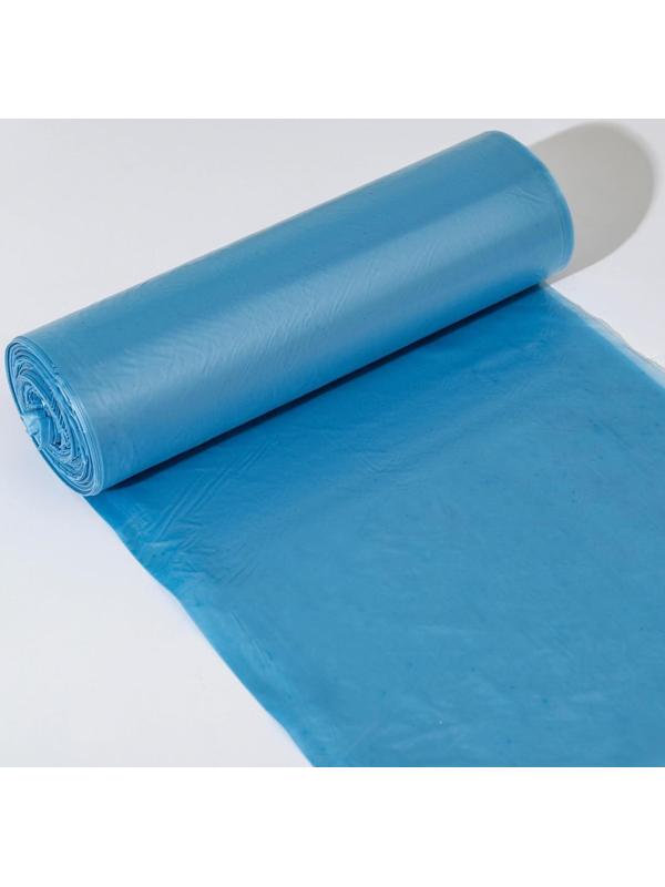 Мешки для мусора Доляна «Люкс», 120 л, 70×110 см, 20 мкм, ПНД, 10 шт, цвет синий