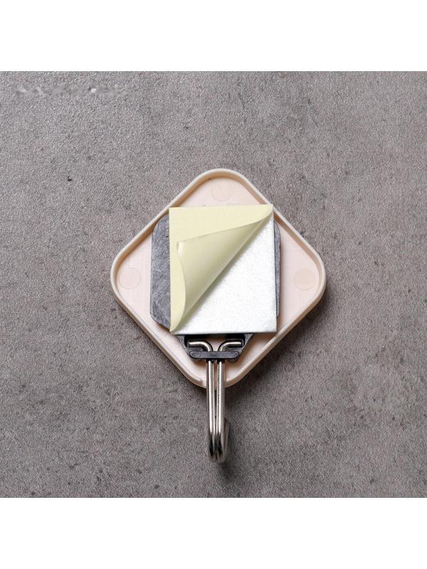 Крючок на липучке «Деревянные ромбы», 3 шт, цвет светлое дерево