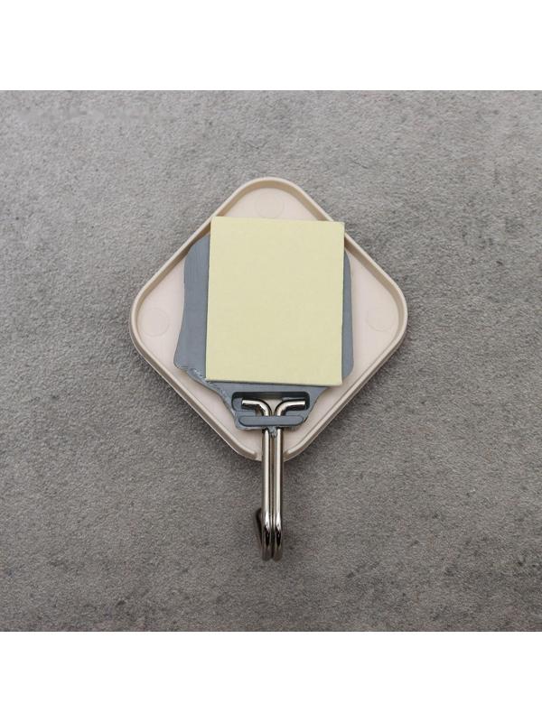 Крючок на липучке «Деревянные ромбы», 3 шт, цвет светлое дерево