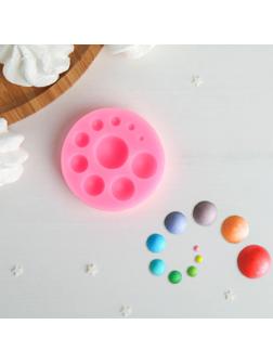 Молд «Полусфера», 6,5×6,5×1,5 см, цвет МИКС