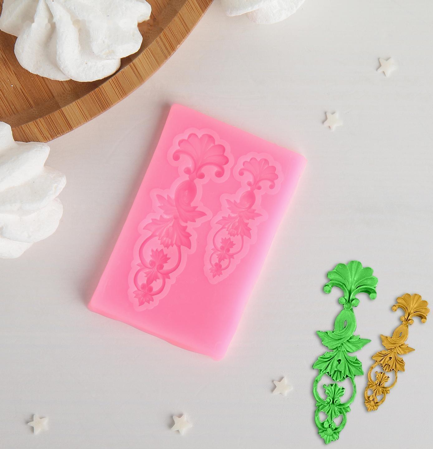 Молд «Цветочный узор», 7,7×5 см, цвет МИКС