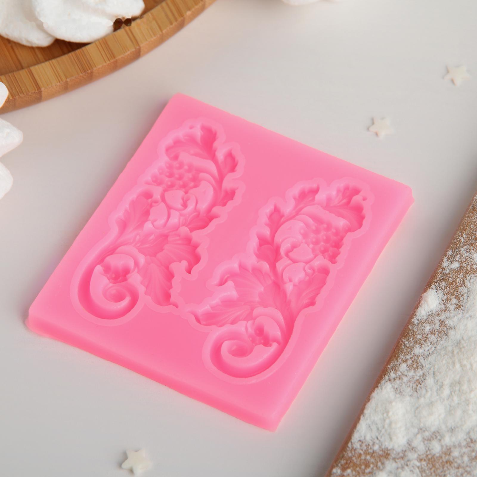 Молд «Листья винограда», 7,7×7 см, цвет розовый