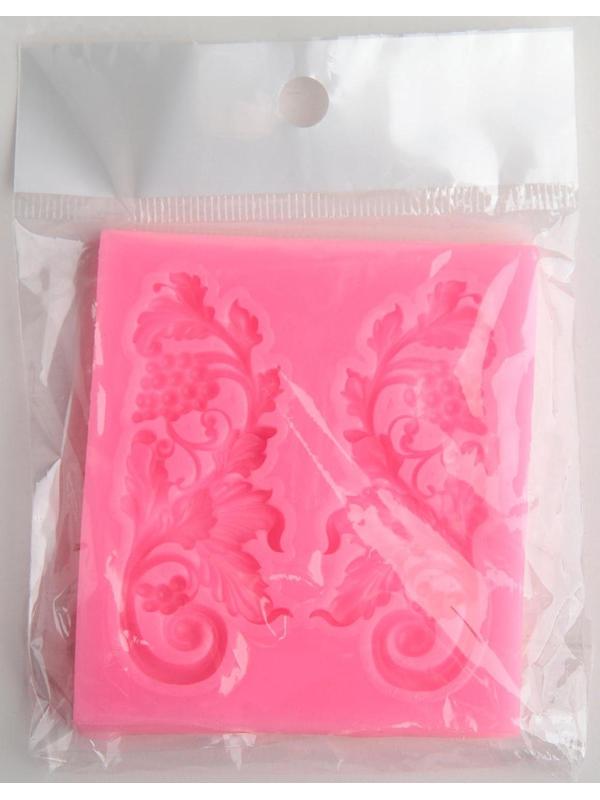 Молд «Листья винограда», 7,7×7 см, цвет розовый