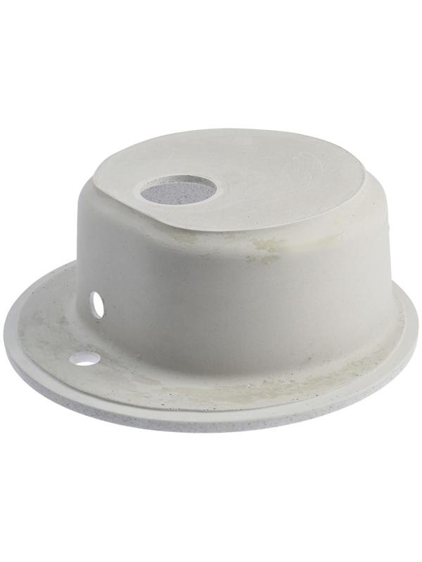 Мойка кухонная из камня ZETT lab. 3/Q10, d=510 мм, глубина 19 см, матовая, светло-серая