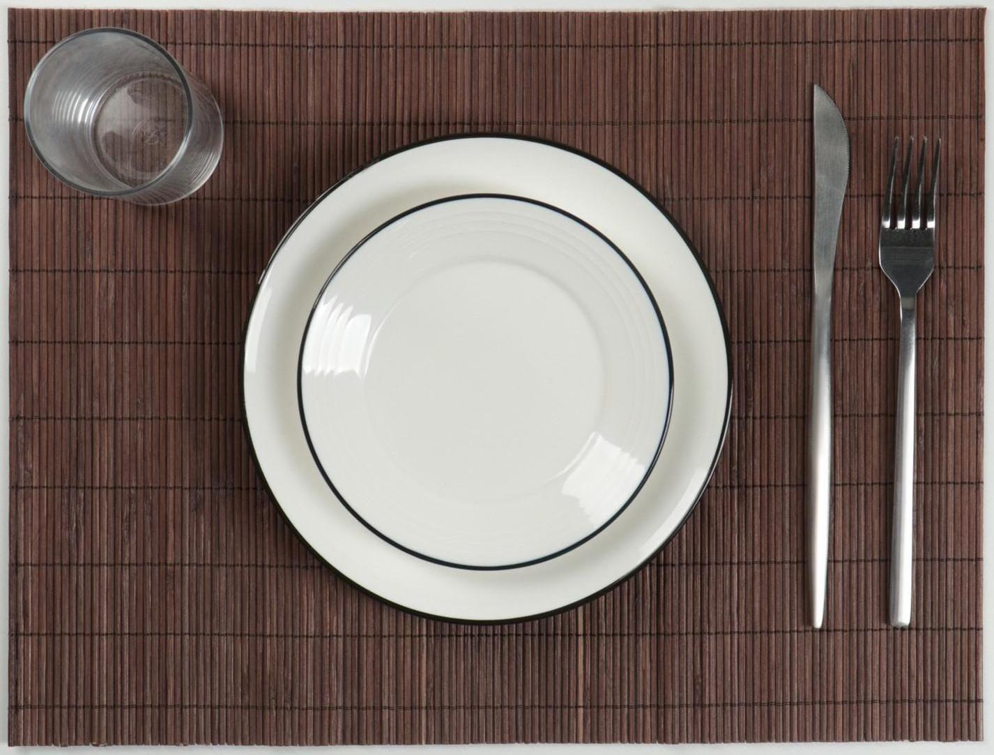 Салфетка сервировочная на стол «Гладь», 45×30 см, цвет коричневый