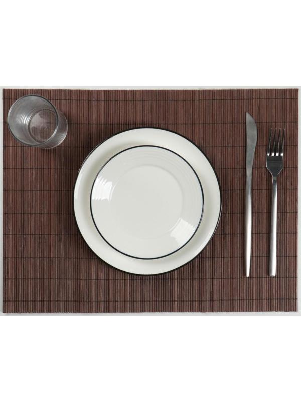 Салфетка сервировочная на стол «Гладь», 45×30 см, цвет коричневый