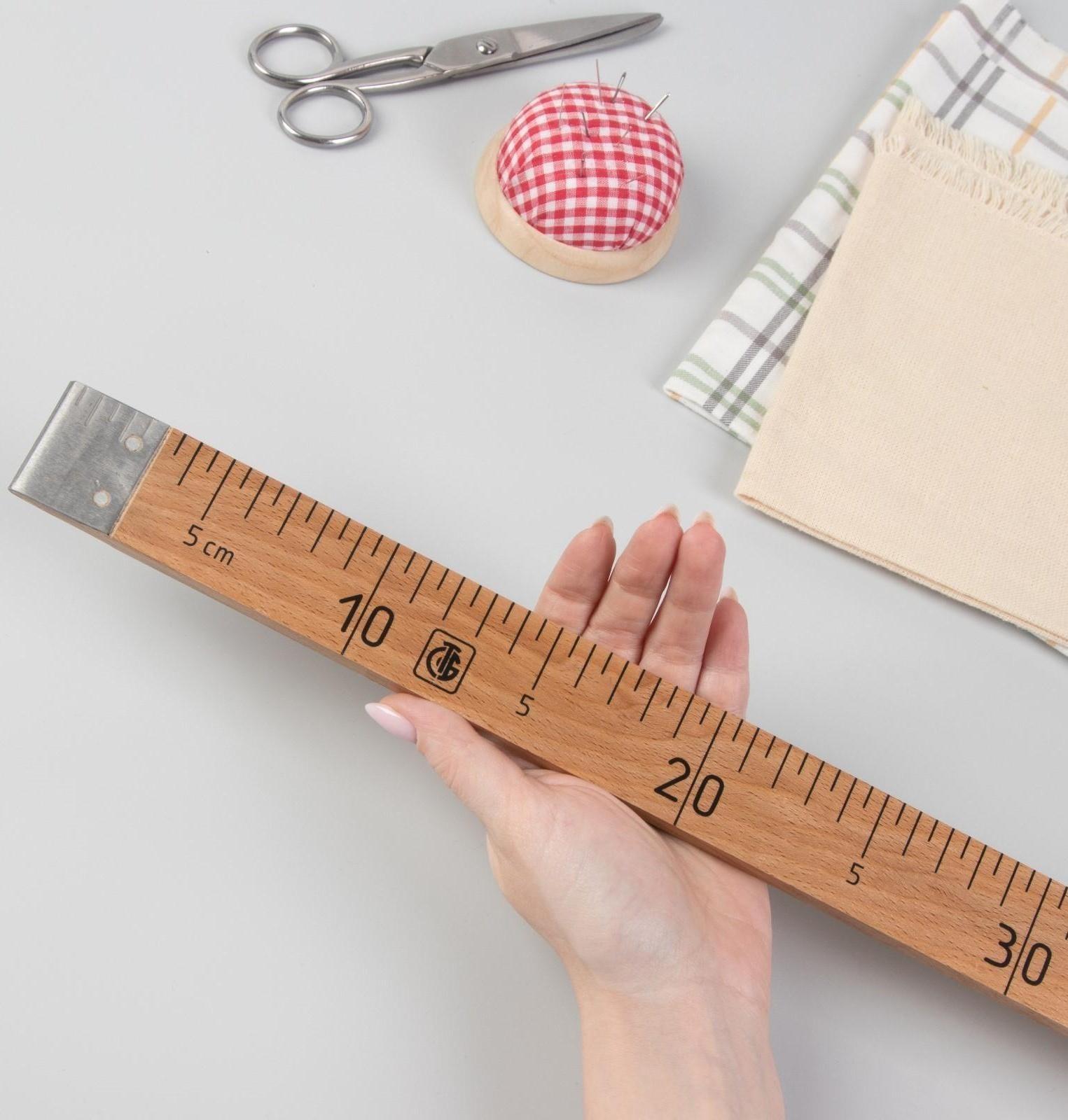 Метр деревянный, 100 см, с клеймом, ГОСТ, толщина 9 мм