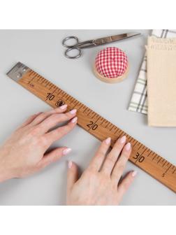 Метр деревянный, 100 см, с клеймом, ГОСТ, толщина 9 мм