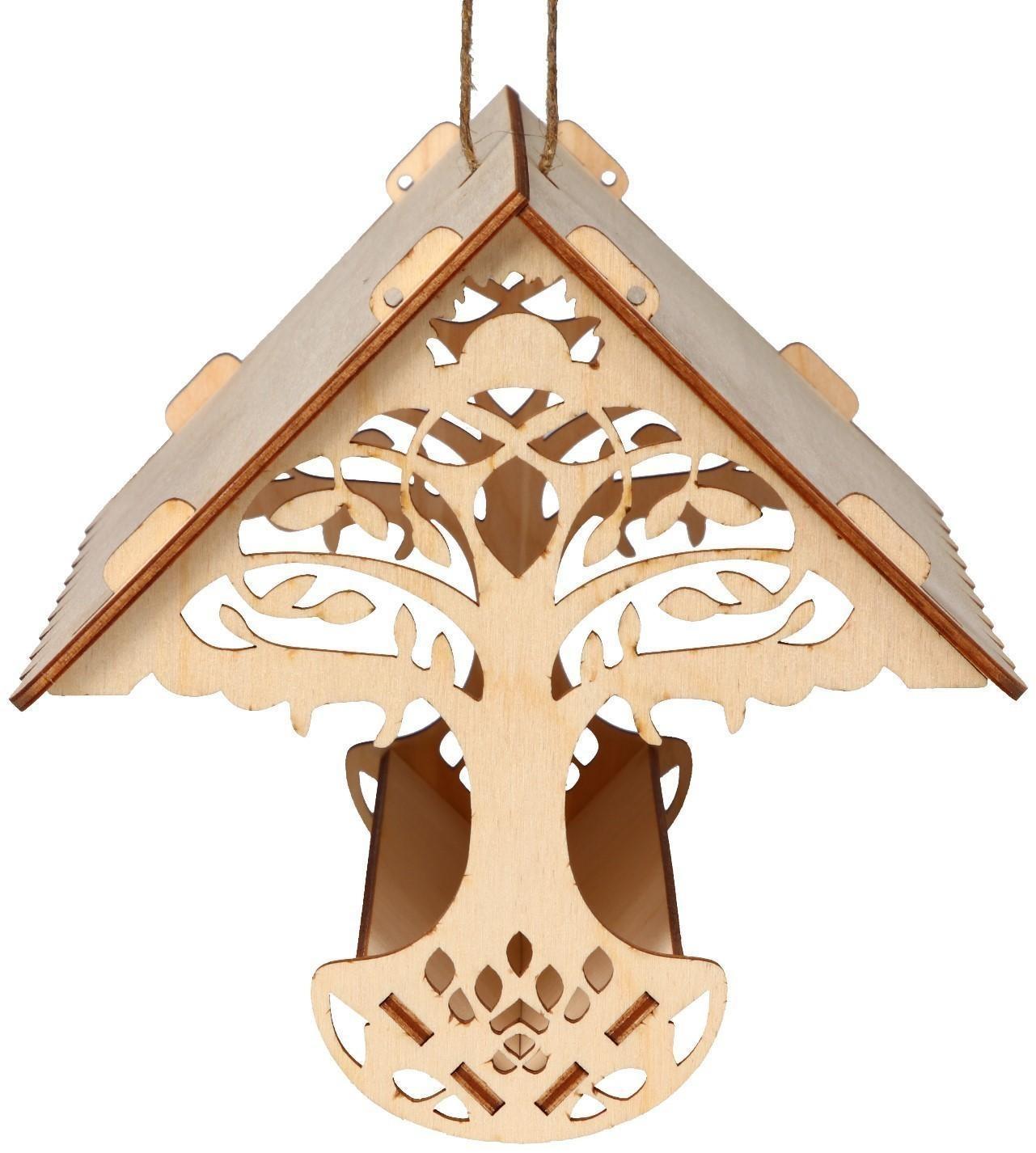 Кормушка для птиц «Узорное дерево», 23 × 21 × 15 см