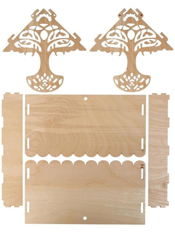 Кормушка для птиц «Узорное дерево», 23 × 21 × 15 см