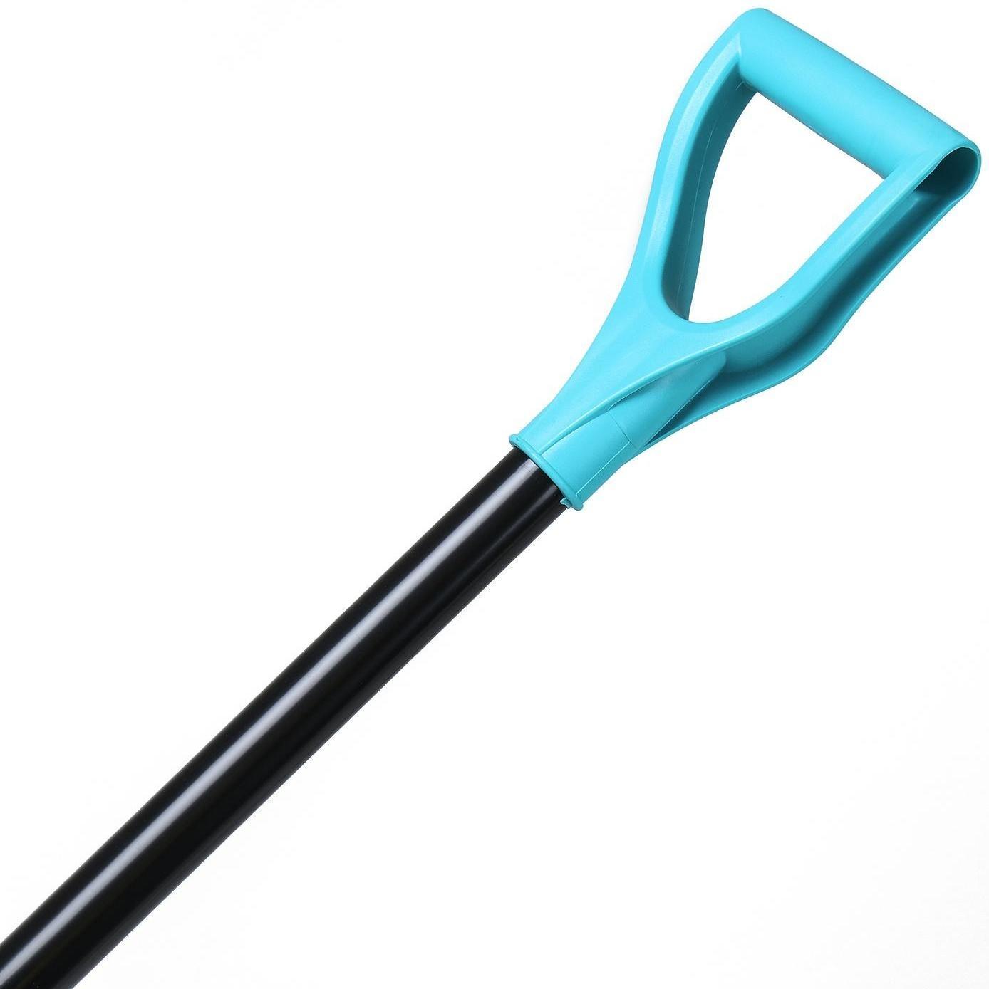 Лопата пластмассовая, с планкой, с алюминиевым черенком, с V-ручкой