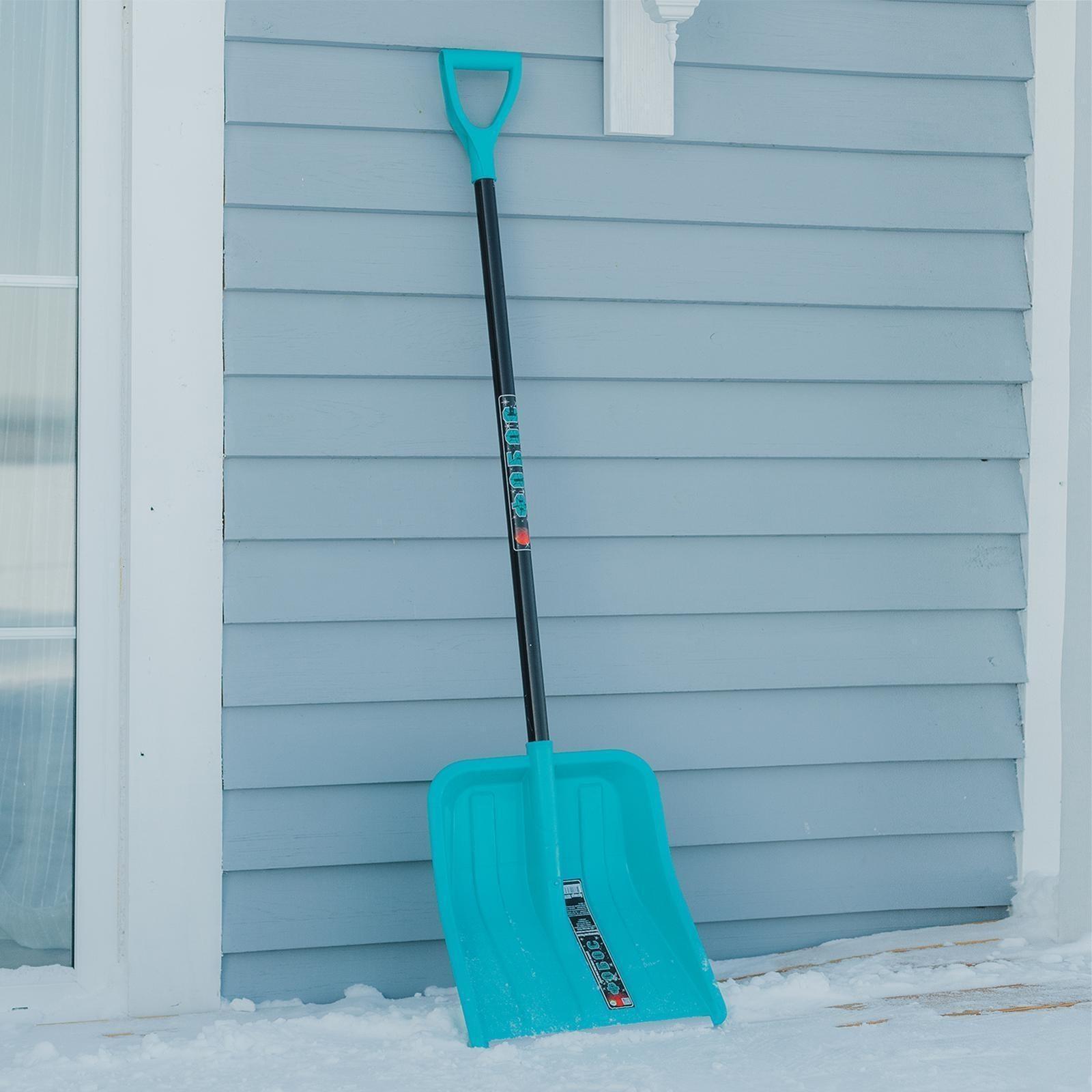 Лопата пластмассовая, с планкой, с алюминиевым черенком, с V-ручкой