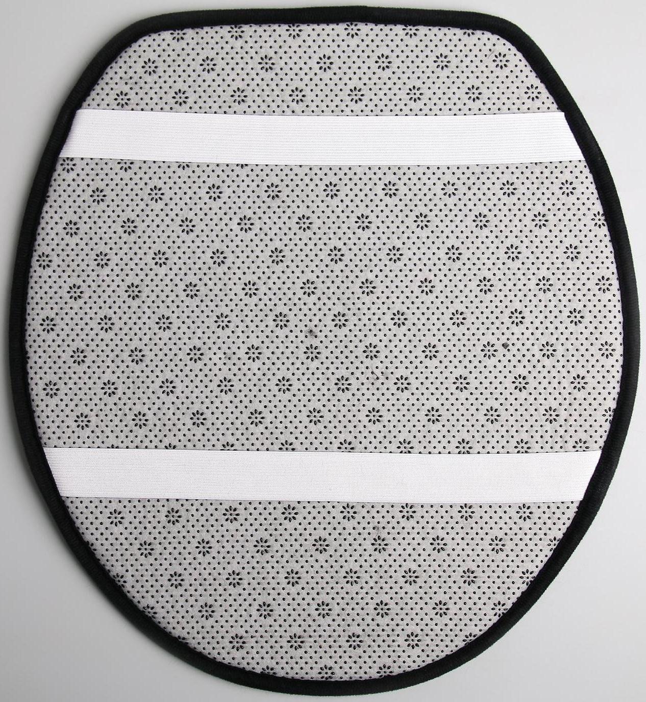 Набор ковриков для ванны и туалета Доляна «Геометрик», 3 шт: 35×40, 40×50, 50×80 см, цвет чёрный