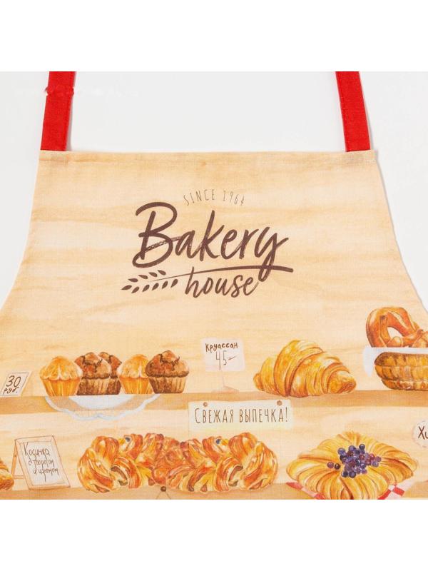 Фартук Этель Bakery house 70х60 см, 100% хлопок, репс 210 г/м2
