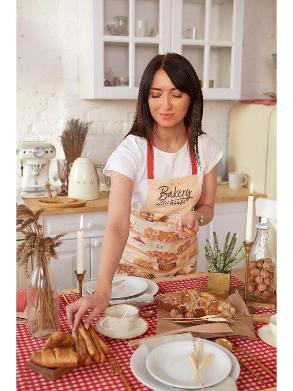 Фартук Этель Bakery house 70х60 см, 100% хлопок, репс 210 г/м2