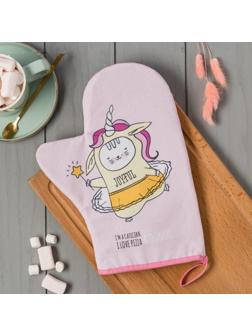 Варежка-прихватка Этель Caticorn 20х28 см, 100% хлопок, саржа, ватин 250 г/м2