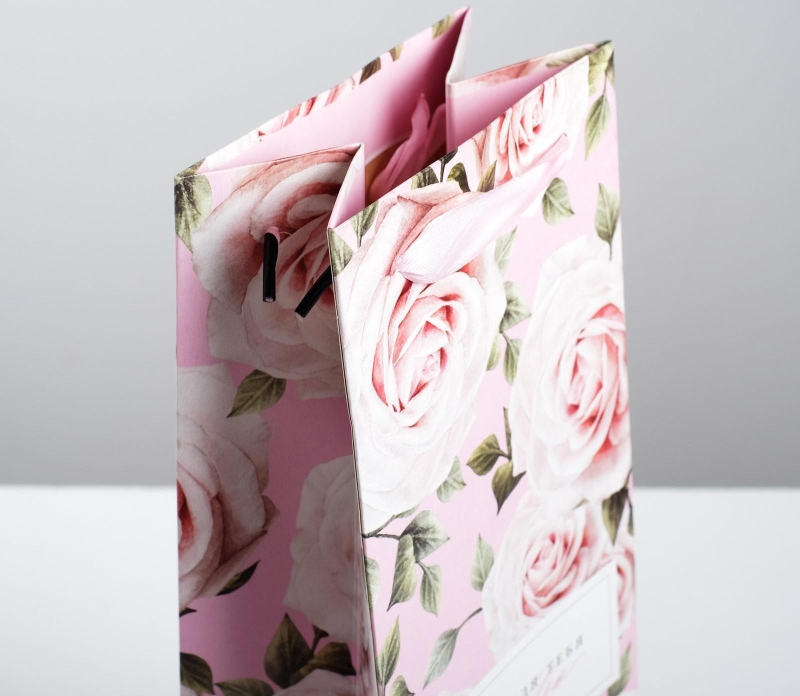 Пакет под бутылку «Только для тебя с любовью », 36 × 13 × 10 см