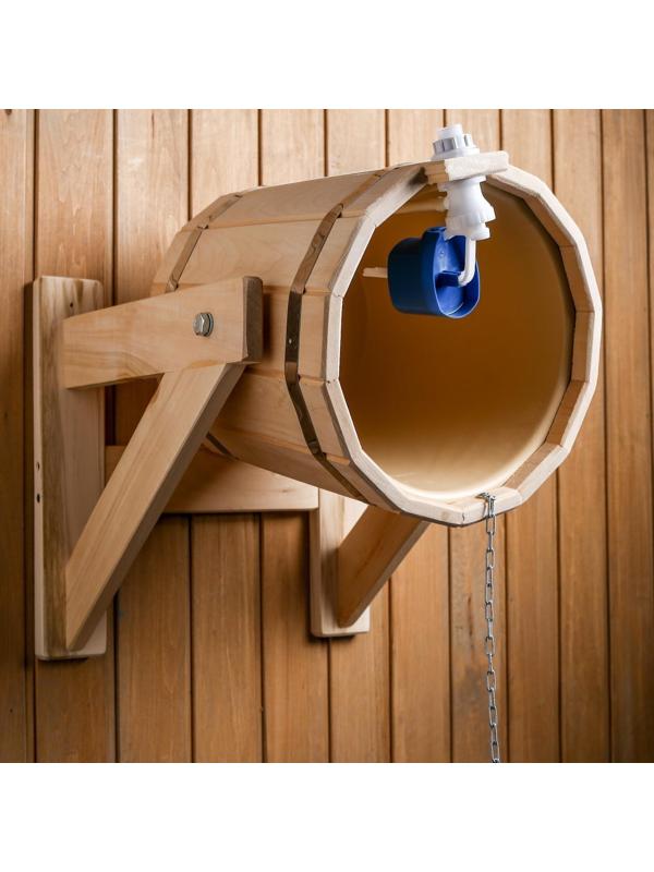 Обливное устройство из липы, 10л, пластиковая вставка