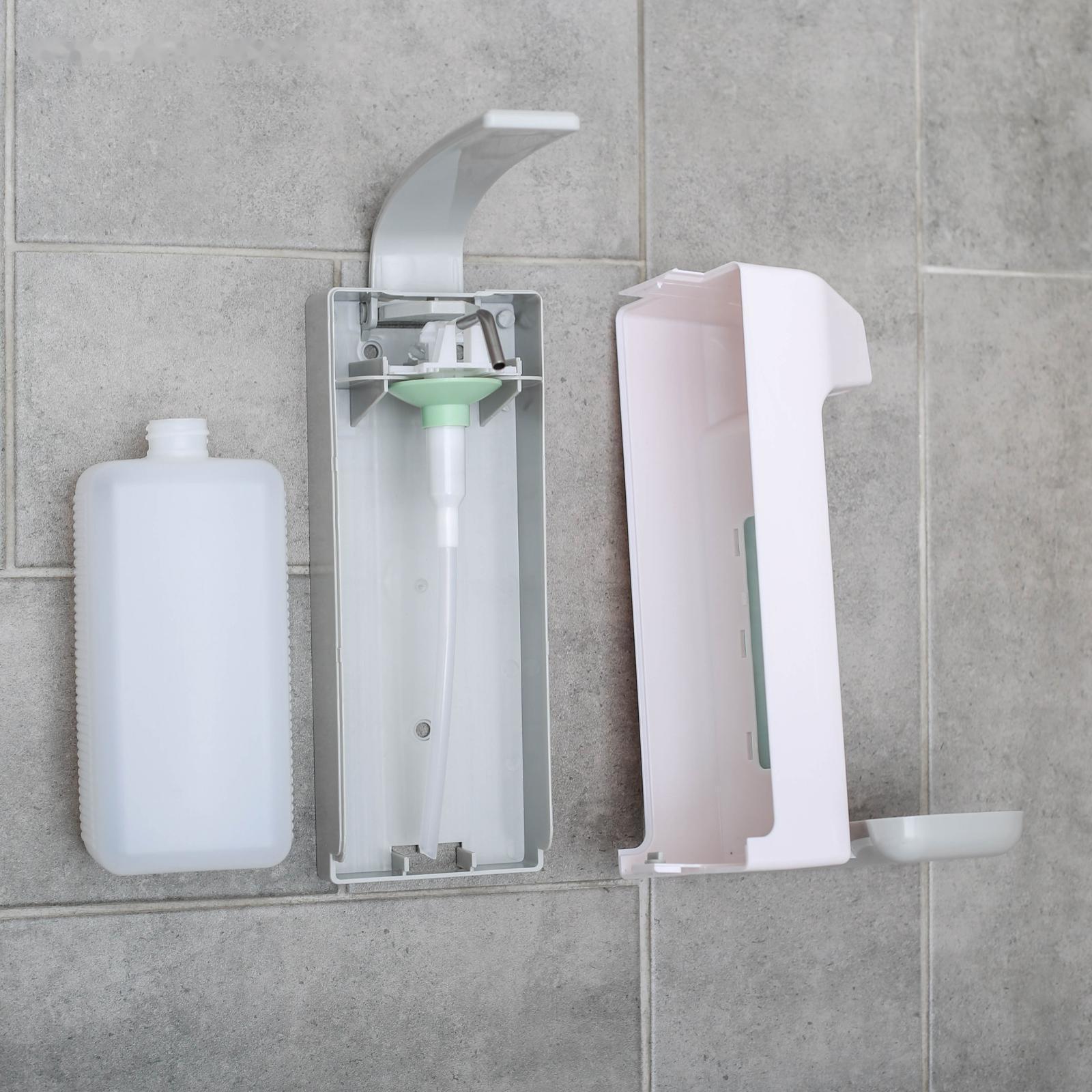 Диспенсер для антисептика/жидкого мыла локтевой, 1 л, пластик, цвет белый