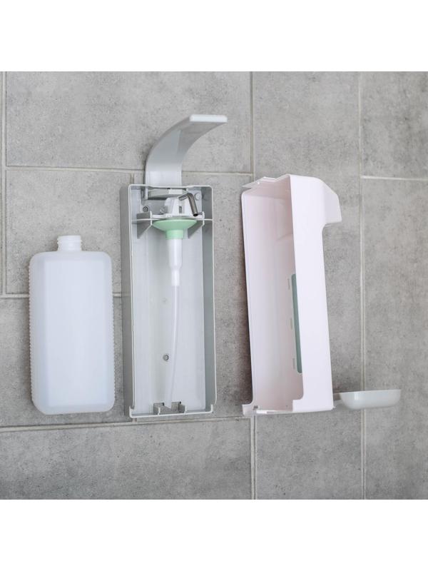 Диспенсер для антисептика/жидкого мыла локтевой, 1 л, пластик, цвет белый