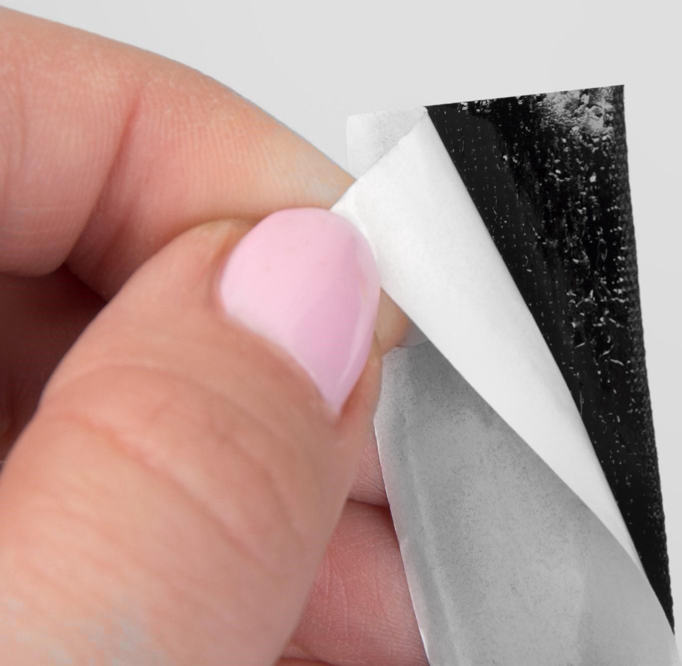 Липучка на клеевой основе, 20 мм × 100 ± 5 см, цвет чёрный