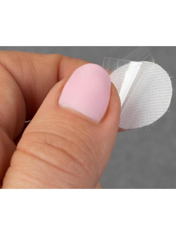 Набор липучек на клеевой основе, d = 2 см, 4 пары/8 шт, цвет белый