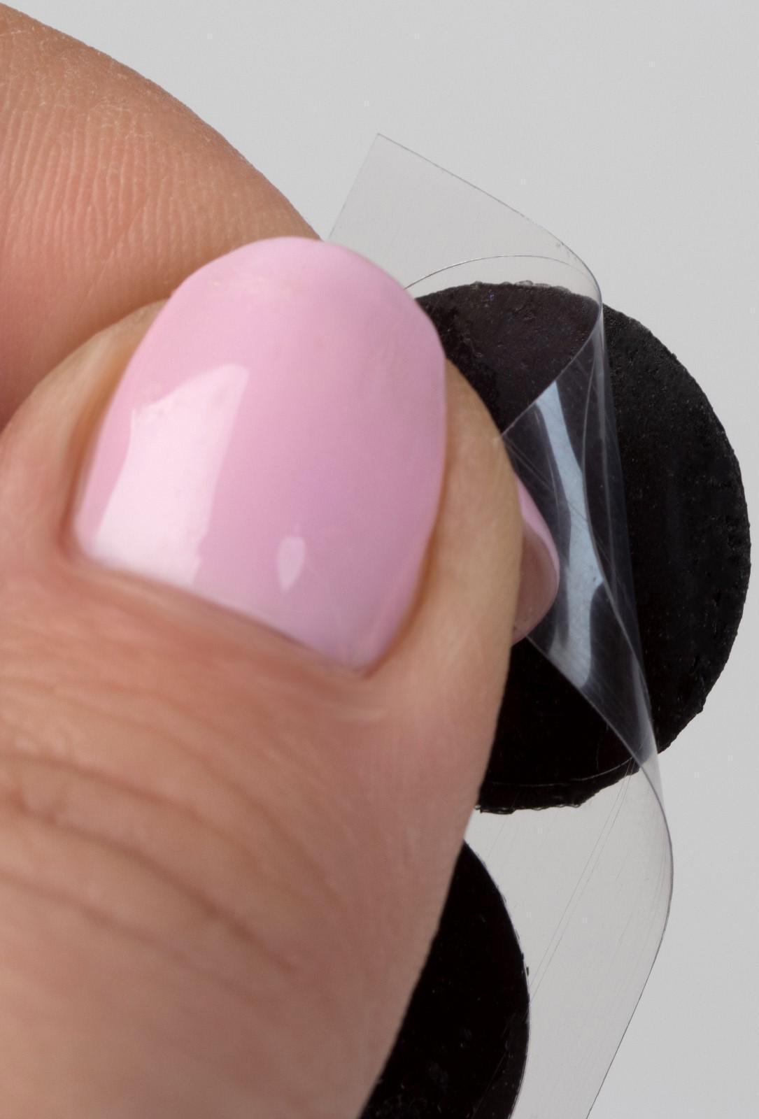 Набор липучек на клеевой основе, d = 2 см, 4 пары/8 шт, цвет чёрный