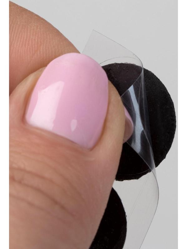 Набор липучек на клеевой основе, d = 2 см, 4 пары/8 шт, цвет чёрный