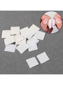 Набор липучек на клеевой основе, 2 × 2 см, 10 шт, цвет белый