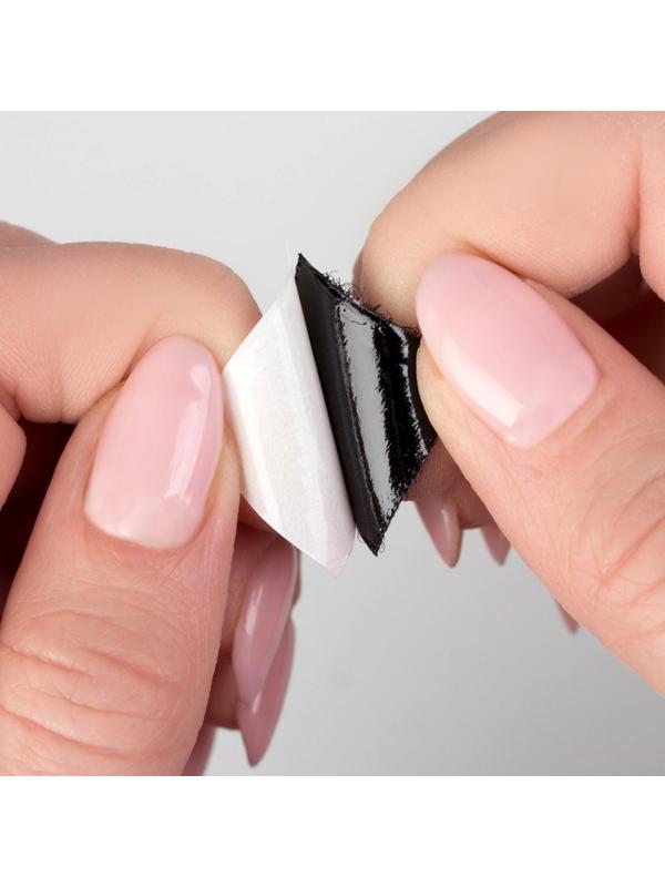 Набор липучек на клеевой основе, 2 × 2 см, 10 шт, цвет чёрный