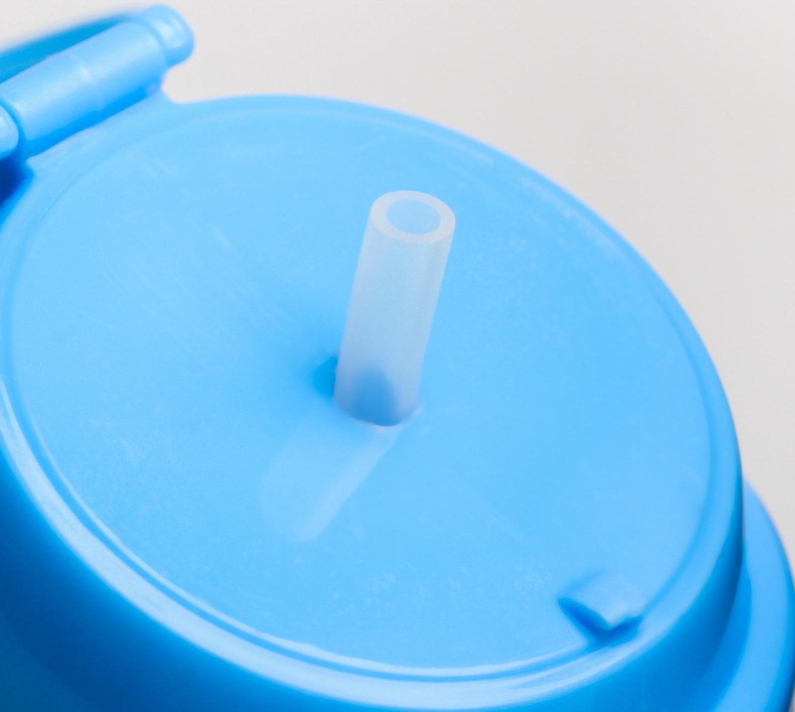 Поильник с силиконовой трубочкой, 350 мл., цвет МИКС