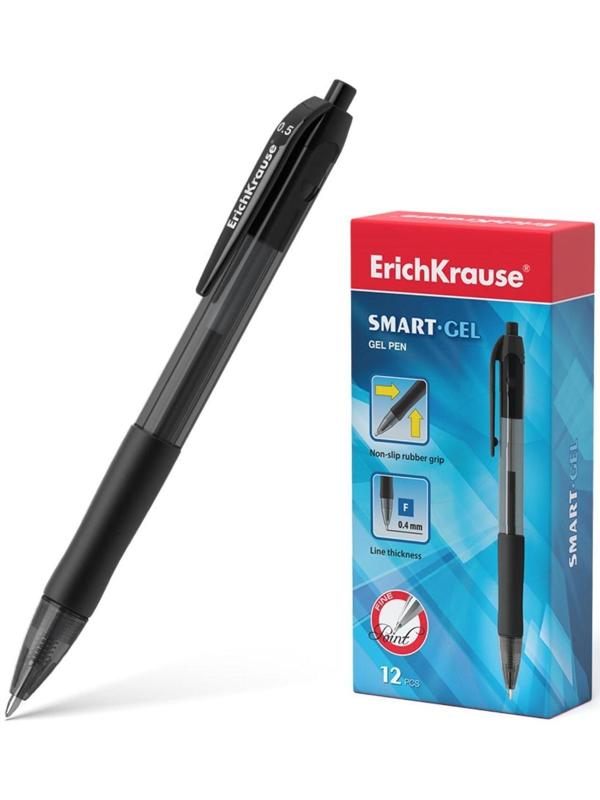 Ручка гелевая автомат ErichKrause Smart-Gel стержень чёрный 39012