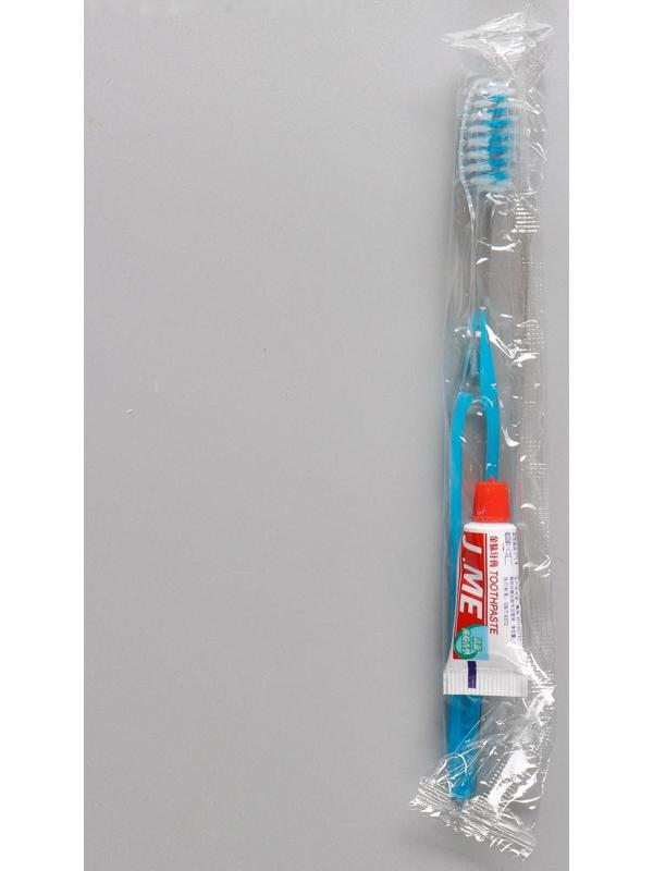 Зубной набор в пакете: зубная щетка 18 см + зубная паста 3 г