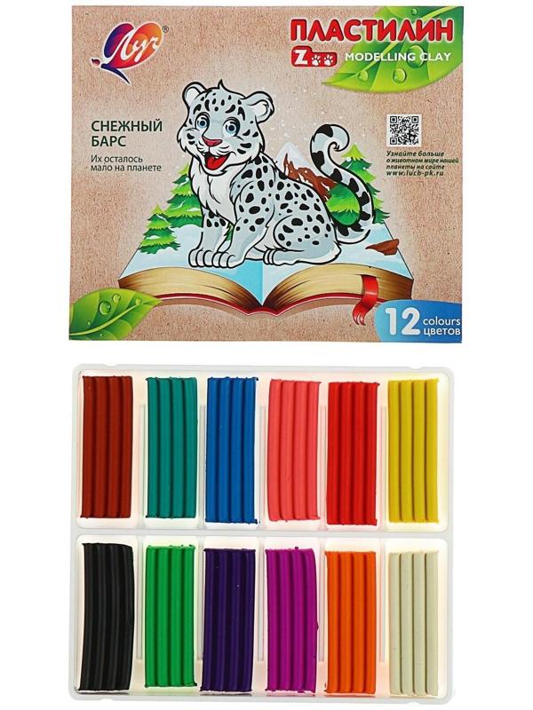 Пластилин 12 цветов 180 г ZOO
