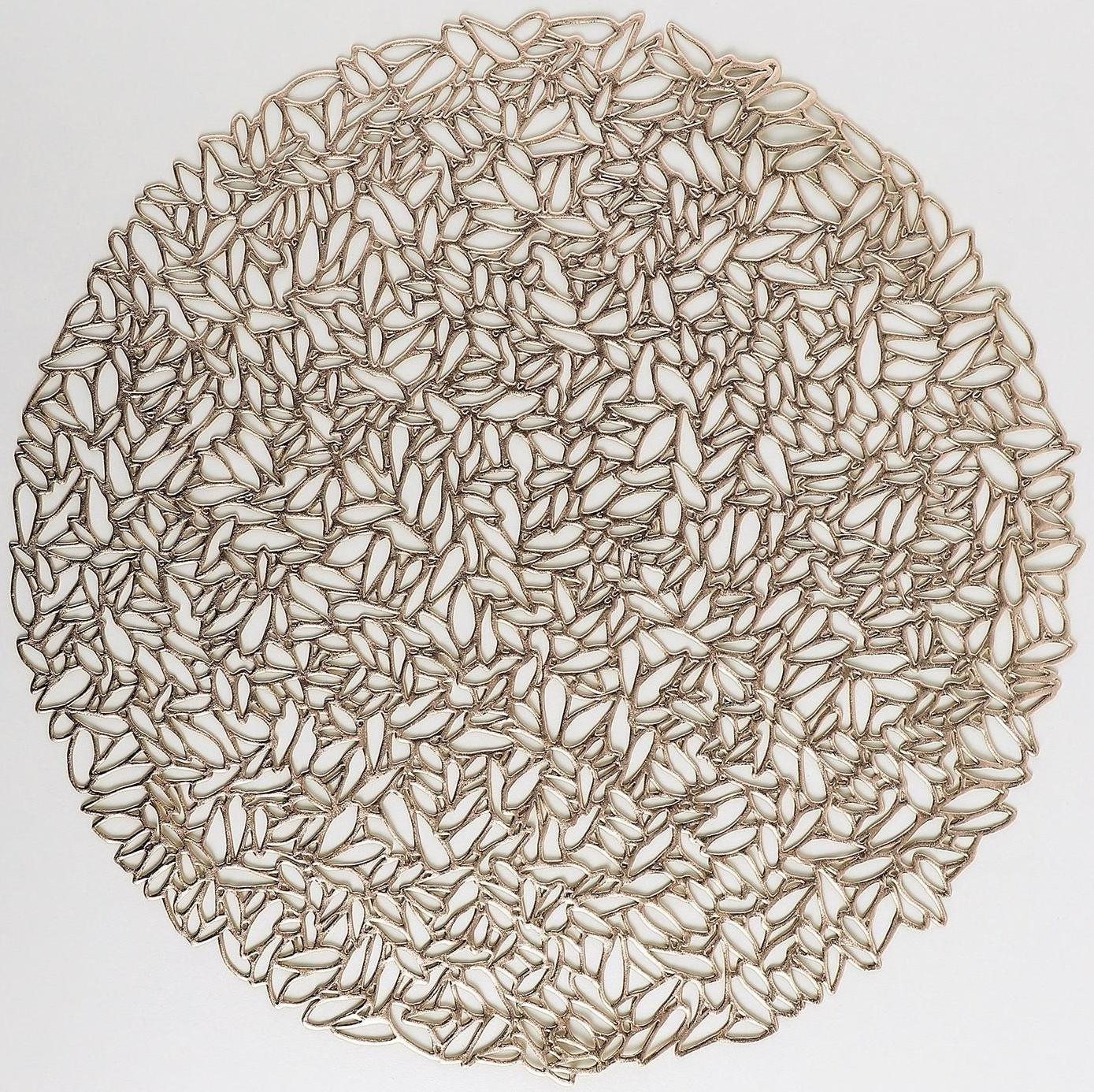 Салфетка сервировочная на стол «Манифик», d=38 см, цвет золотой