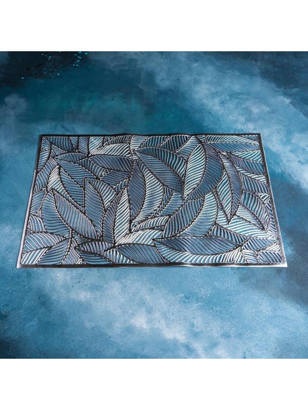 Салфетка сервировочная на стол «Листопад», 45×30 см, цвет серебряный