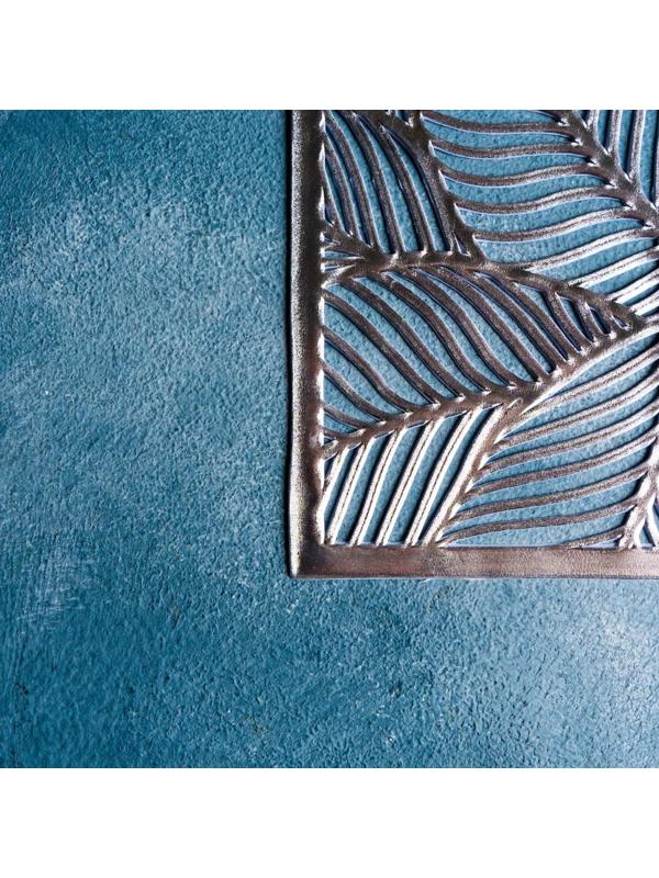 Салфетка сервировочная на стол «Листопад», 45×30 см, цвет серебряный