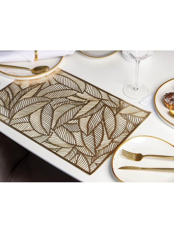 Салфетка сервировочная на стол «Листопад», 45×30 см, цвет золотой / 1 шт.