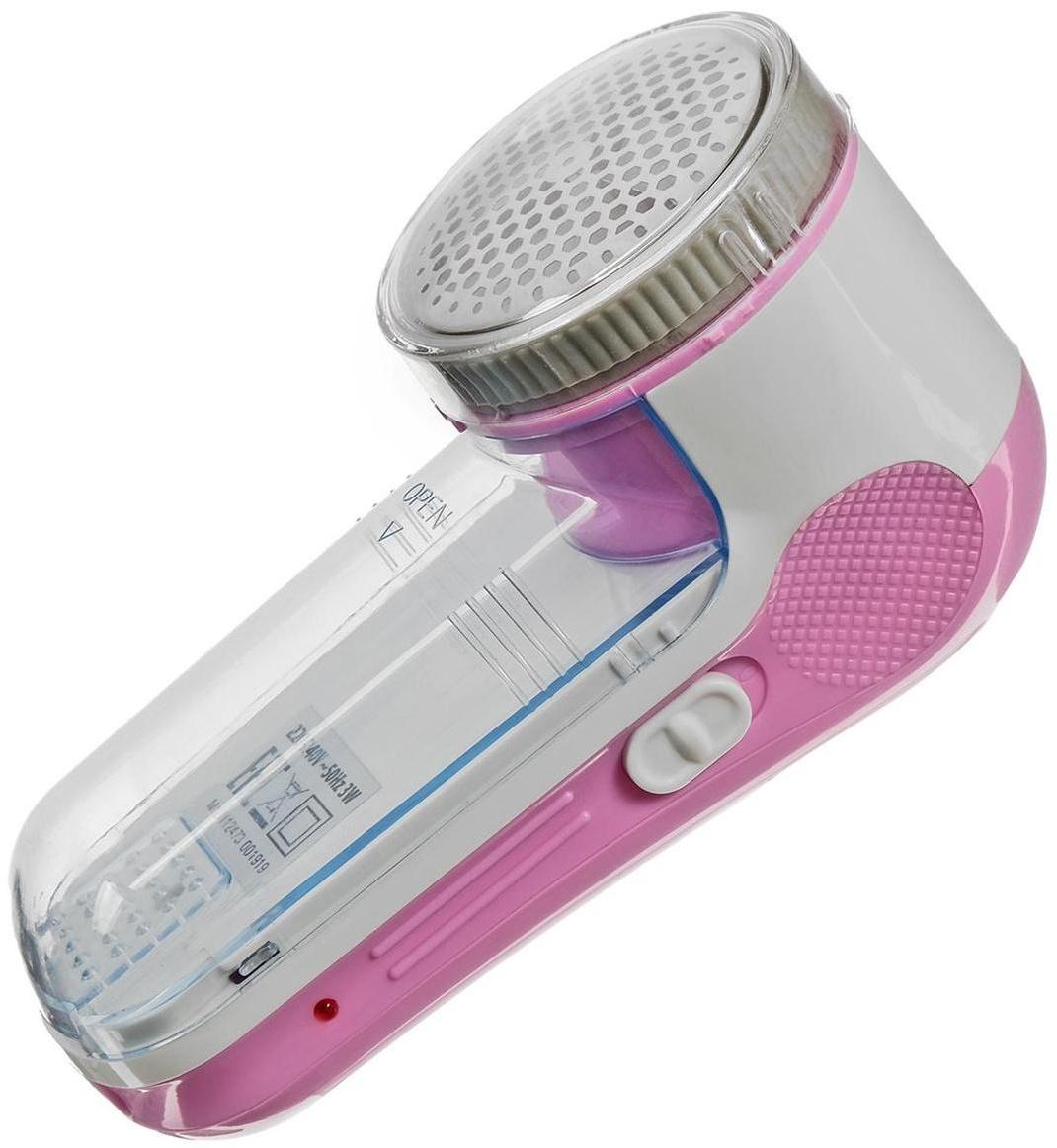 Машинка для удаления катышков Centek CT-2473, 3 Вт, от АКБ, бело-розовая