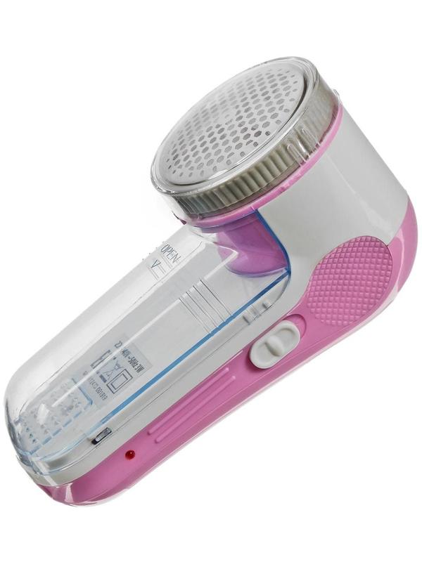 Машинка для удаления катышков Centek CT-2473, 3 Вт, от АКБ, бело-розовая