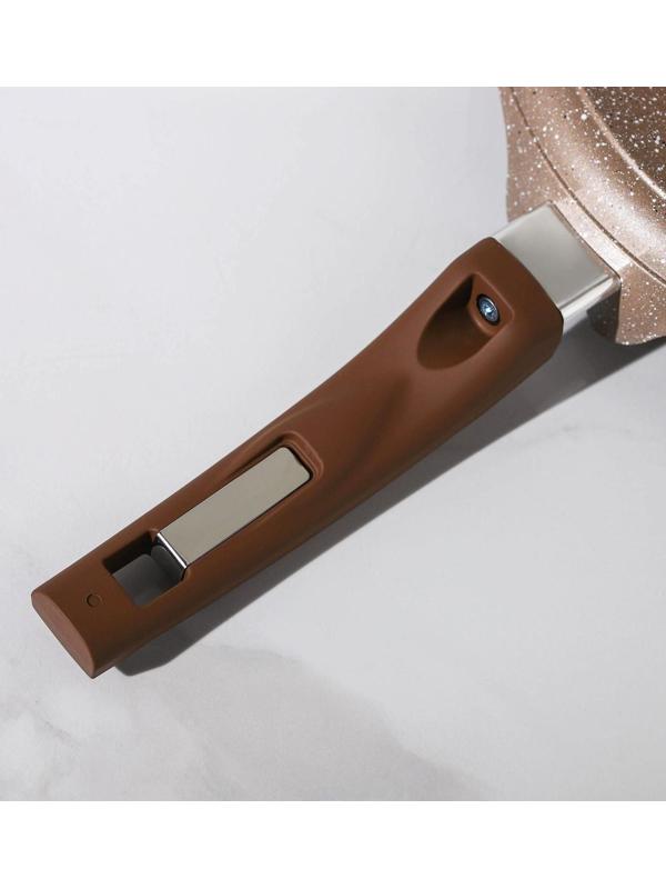 Сковорода блинная «Гранит Brown», d=22 см, пластиковая ручка, антипригарное покрытие, цвет коричневый