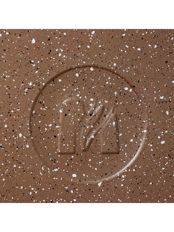 Сковорода «Гранит», d=24 см, съёмная ручка, стеклянная крышка, антипригарное покрытие, цвет коричневый