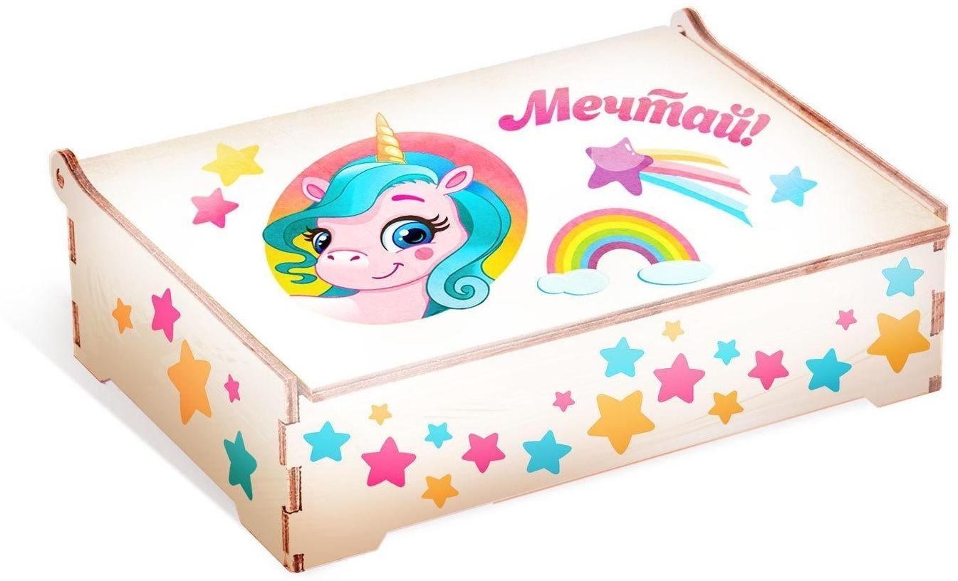 Набор для декупажа шкатулки «Весёлые единорожки»