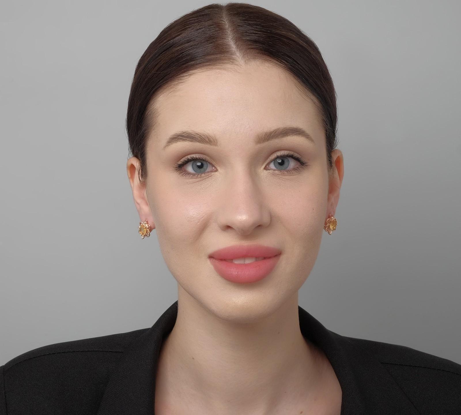 Серьги со стразами 