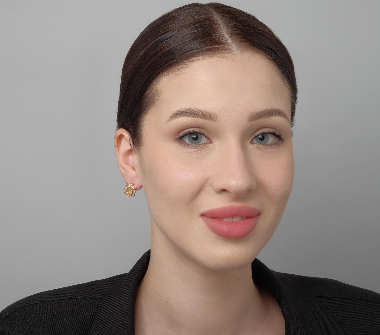 Серьги со стразами 