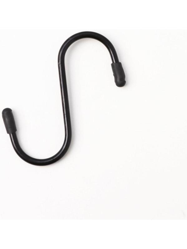 Набор крючков для рейлинга, d=3 см, 7 см, 4 шт, цвет чёрный