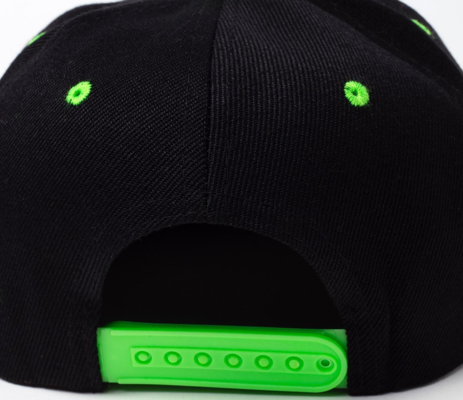 Бейсболка с прямым козырьком для мальчика MINAKU, размер 56, цвет чёрный/зеленый